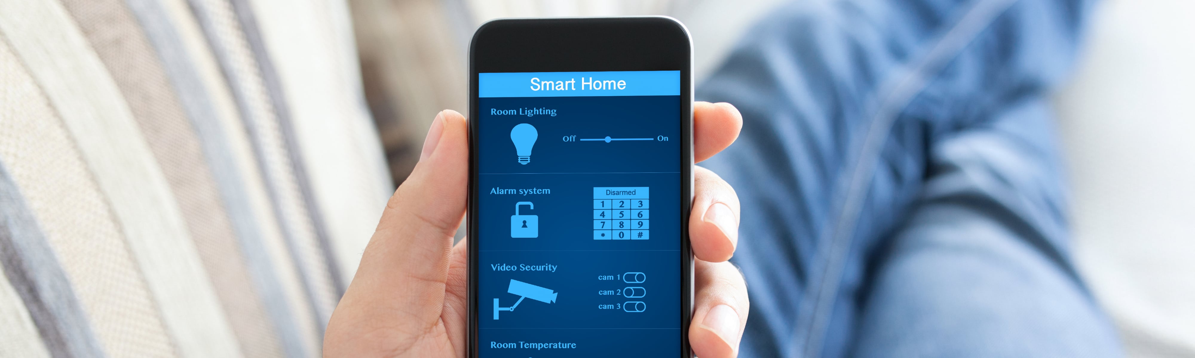 Smart home automation on a smartphone.